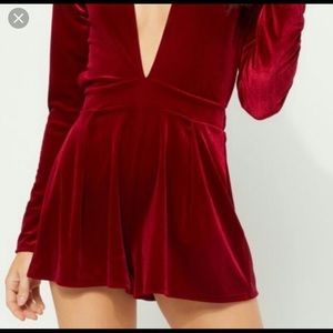 Rue21 red velvet romper